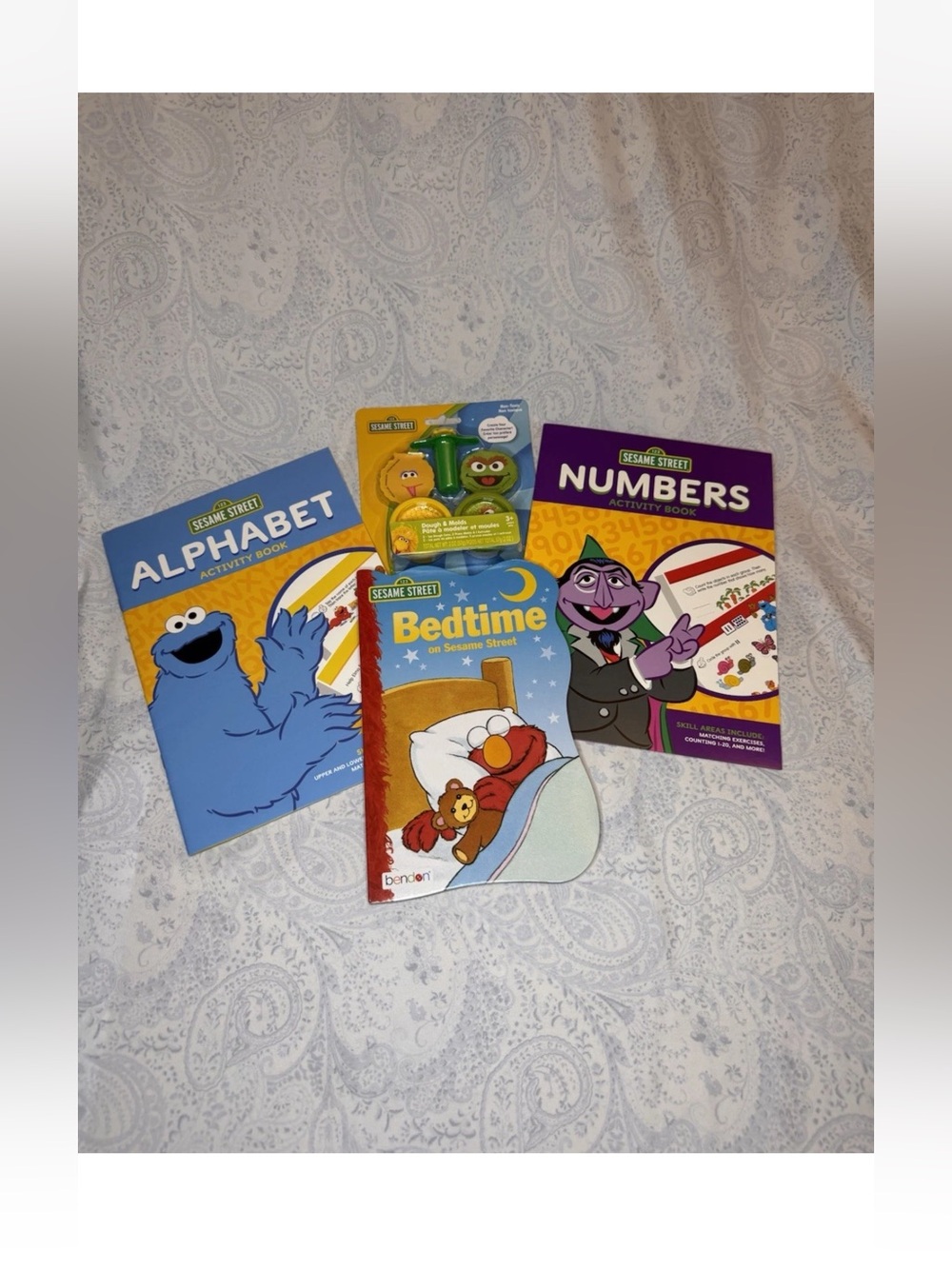 Sesame Street Learning Book & Toy Set - Blue, Purple, Yellow